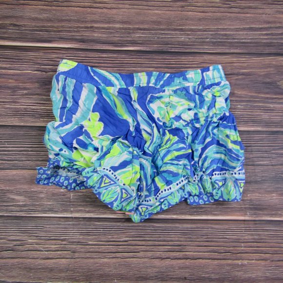 Lilly Pulitzer NEW NWT XS Blue Green Katia Shorts Beach Summer - Picture 5 of 5